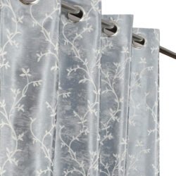 Polyester Floral Pattern Digital Printed Curtain  Set of 2 Pc
