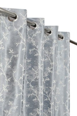 Polyester Floral Pattern Digital Printed Curtain  Set of 2 Pc